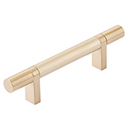 3.5" cc Select Smooth Cabinet Bar Pull - Satin Brass