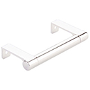 3.75" cc Select Smooth Cabinet Edge Pull - Polished Nickel