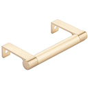 3.75" cc Select Smooth Cabinet Edge Pull - Satin Brass