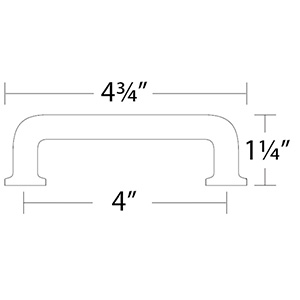 86634 - Timeless Classics - 4" Westridge Pull - Satin Brass