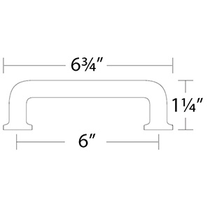 86636 - Timeless Classics - 6" Westridge Pull - Satin Brass