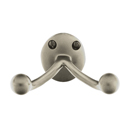 2607 - Traditional Brass - Double Hook - Pewter