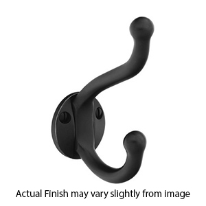 2606 - Traditional Brass - Robe Hook - Flat Black