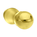 2608 - Traditional Brass - Single Hook Post - Small Round Rosette - Polished Brass