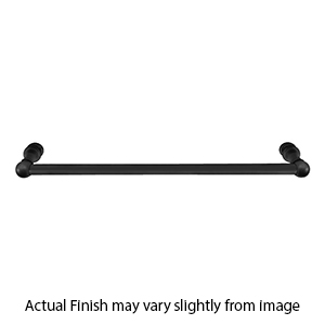 26021 - Traditional Brass - 18" Towel Bar - Wilshire Rosette - Flat Black