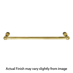 26023 - Traditional Brass - 30" Towel Bar - #8 Rosette - French Antique