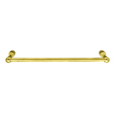 26024 - Traditional Brass - 12" Towel Bar - Small Round Rosette - Polished Brass