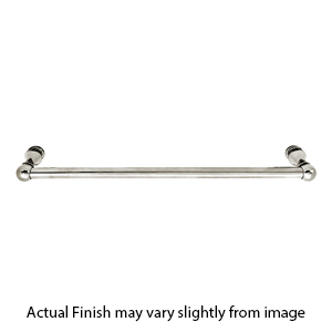 26024 - Traditional Brass - 12" Towel Bar - Small Round Rosette - Polished Nickel