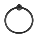 2601 - Traditional Brass - Towel Ring - Oval Rosette - Flat Black