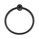 2601 - Traditional Brass - Towel Ring - Wilshire Rosette - Flat Black