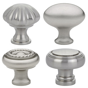 Traditional Brass Knobs - Satin Nickel