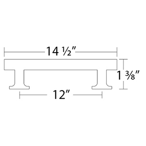 86678 - Urban Modern - 12" cc Freestone Pull - Flat Black