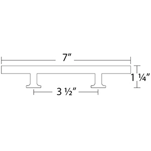 86682 - Urban Modern - 3.5" cc Freestone Extended Pull - Polished Chrome