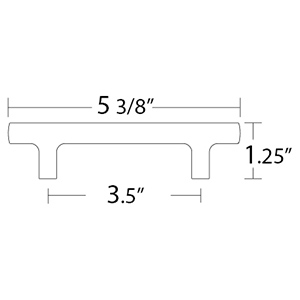 86459 - Urban Modern - 3.5" cc Mod Hex Pull - Flat Black