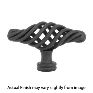 76018 - Wrought Steel - 3 3/8" Bastogne Knob - Flat Black