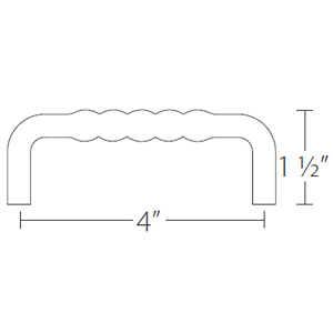 76022 - Wrought Steel - 4" San Carlos Pull - Satin Steel