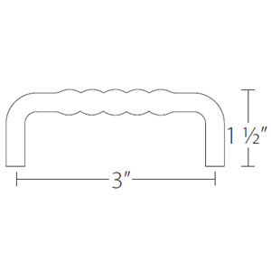 76026 - Wrought Steel - 3" San Carlos Pull - Satin Steel