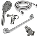 Basic Hand-Shower Slide Assemblies + Shower Arm Mount