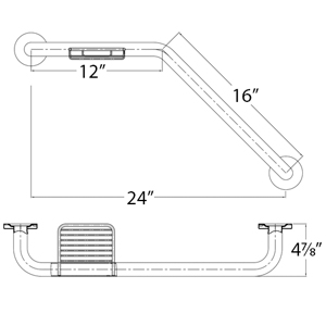 Grab Bar w/ Soap Dish