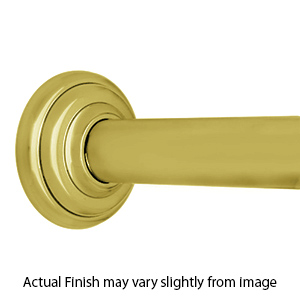 60" Shower Rod - Classic High Quality - Unlacquered Brass