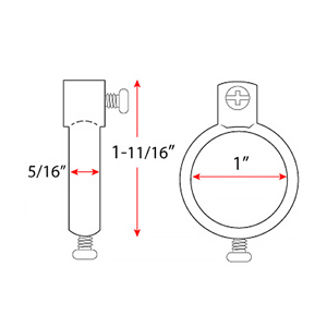 Light Ceiling Support Loop for 1" Rod