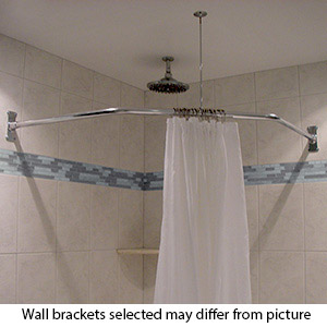 Decorative Flange - 48" Neo Angle Shower Rod