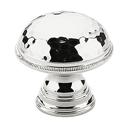 571 PN - Atherton - Hammered/ Knurled Edge Knob - Polished Nickel