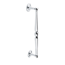 578 26 - Atherton - 15" Knurled Footplate Pull - Polished Chrome