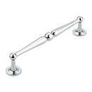 580 26 - Atherton - 8" Plain Footplate Pull - Polished Chrome