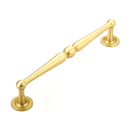 580 SB - Atherton - 8" Plain Footplate Pull - Satin Brass