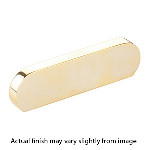 10041-UNBR - Modern Oval - 3"cc Cabinet Pull - Unlacquered Brass