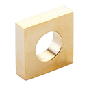 10030-UNBR - Modern Oval Slot - 1"cc Cabinet Knob - Unlacquered Brass