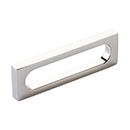 10032-PN - Modern Oval Slot - 3.5"cc Cabinet Pull - Polished Nickel