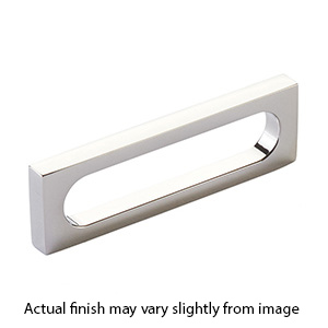 10032-PN - Modern Oval Slot - 3.5"cc Cabinet Pull - Polished Nickel