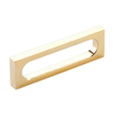 10032-UNBR - Modern Oval Slot - 3.5"cc Cabinet Pull - Unlacquered Brass