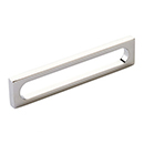 10033-PN - Modern Oval Slot - 5"cc Cabinet Pull - Polished Nickel