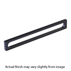 10034-MB - Modern Oval Slot - 8"cc Cabinet Pull - Matte Black