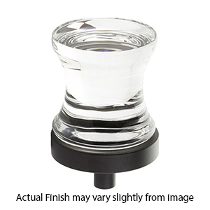 76 - City Lights - 1-1/8" Concave Glass Knob - Oil Rubbed Bronze