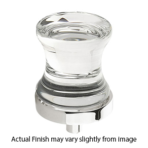 76 - City Lights - 1-1/8" Concave Glass Knob - Polished Nickel