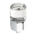 74 - City Lights - 7/8" Cylinder Glass Knob - Polished Chrome