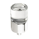 74 - City Lights - 7/8" Cylinder Glass Knob - Polished Nickel