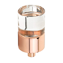 74 - City Lights - 7/8" Cylinder Glass Knob - Polished Rose Gold