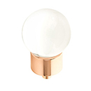 59 - City Lights - 1-3/8" Globe Glass Knob - Polished Rose Gold