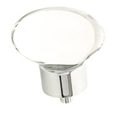 60 - City Lights - 1.75" Oval Glass Knob - Polished Chrome