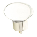 60 - City Lights - 1.75" Oval Glass Knob - Polished Nickel