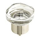 61 - City Lights - 1.25" Soft Square Glass Knob - Satin Nickel