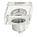 57 - City Lights - 1-3/8" Square Glass Knob - Polished Chrome