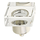 57 - City Lights - 1-3/8" Square Glass Knob - Polished Nickel