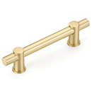 424-SB - Fonce - 4" cc Cabinet Pull - Satin Brass