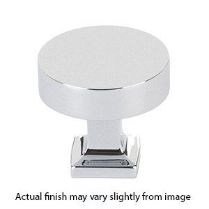 469-26 - Haniburton - 1.25" Round Knob w/Square Base - Satin Nickel